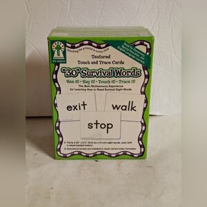 30 Survival Words Cards Textured Touch & Trace Multisensory Brand New
